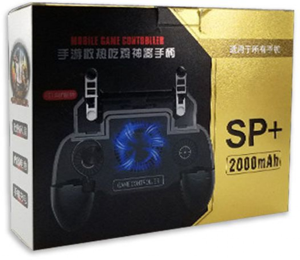 Mobile Game Controller Multifunctional 5-in-1 Cooling Fan Portable Charger Gamepad Key Phone Triggers Upgraded Compatible with iOS/Android With charging treasure function