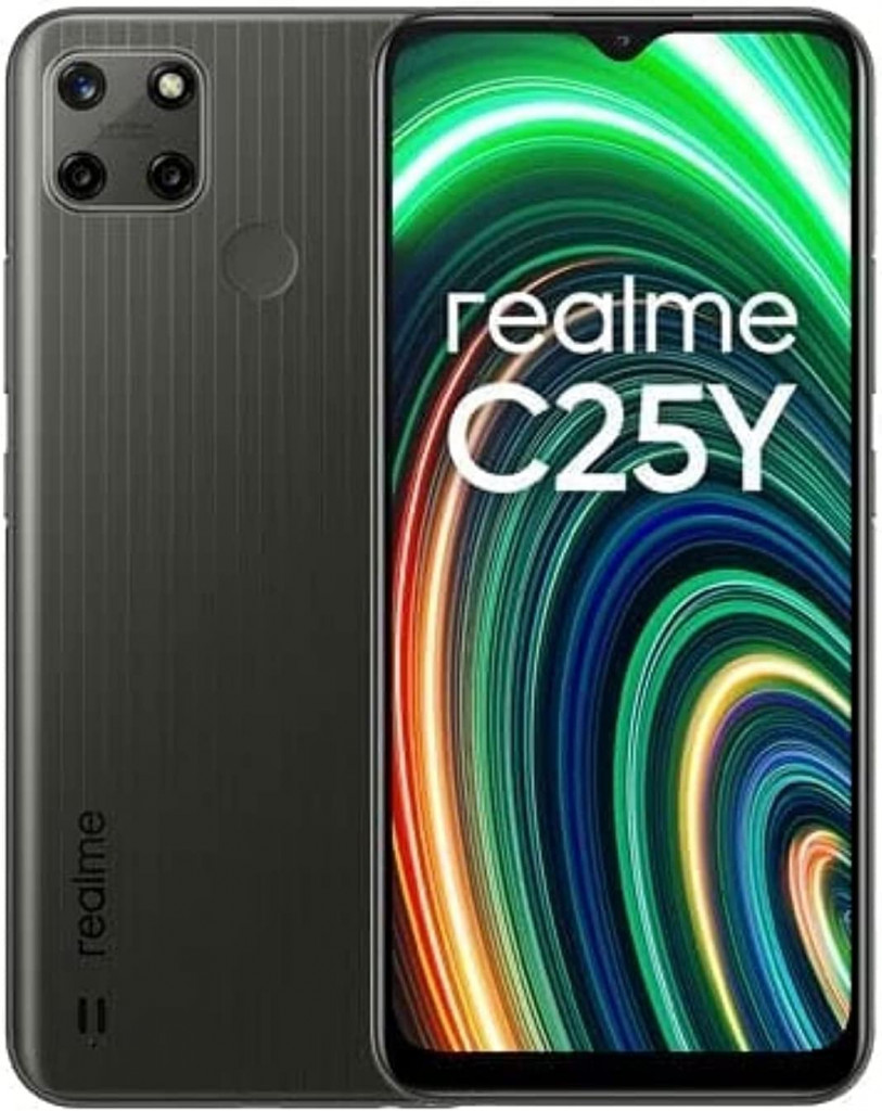 Realme C25Y Dual SIM, 128GB, 4GB RAM, 4G LTE - Metal Gray  (International Warranty)