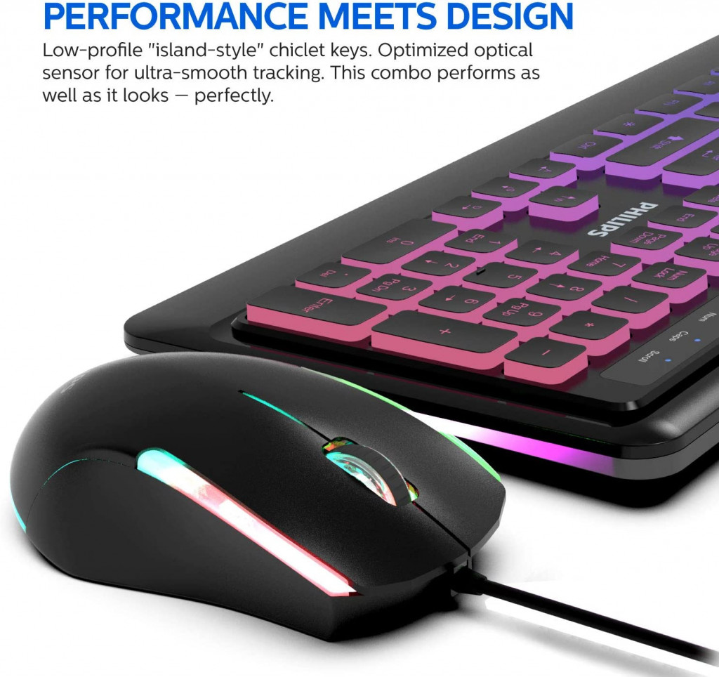 Philips SPT8294 USB Keyboard and Mouse Combo Black