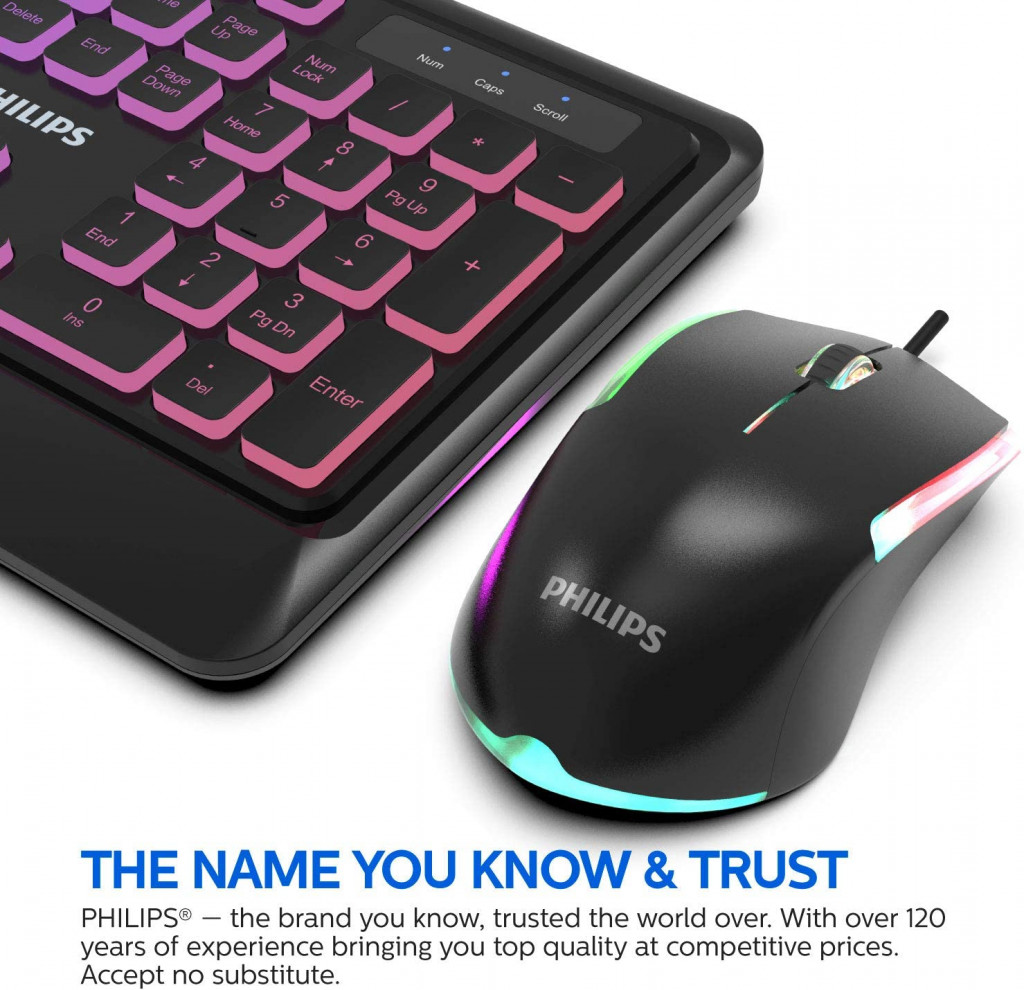 Philips SPT8294 USB Keyboard and Mouse Combo Black