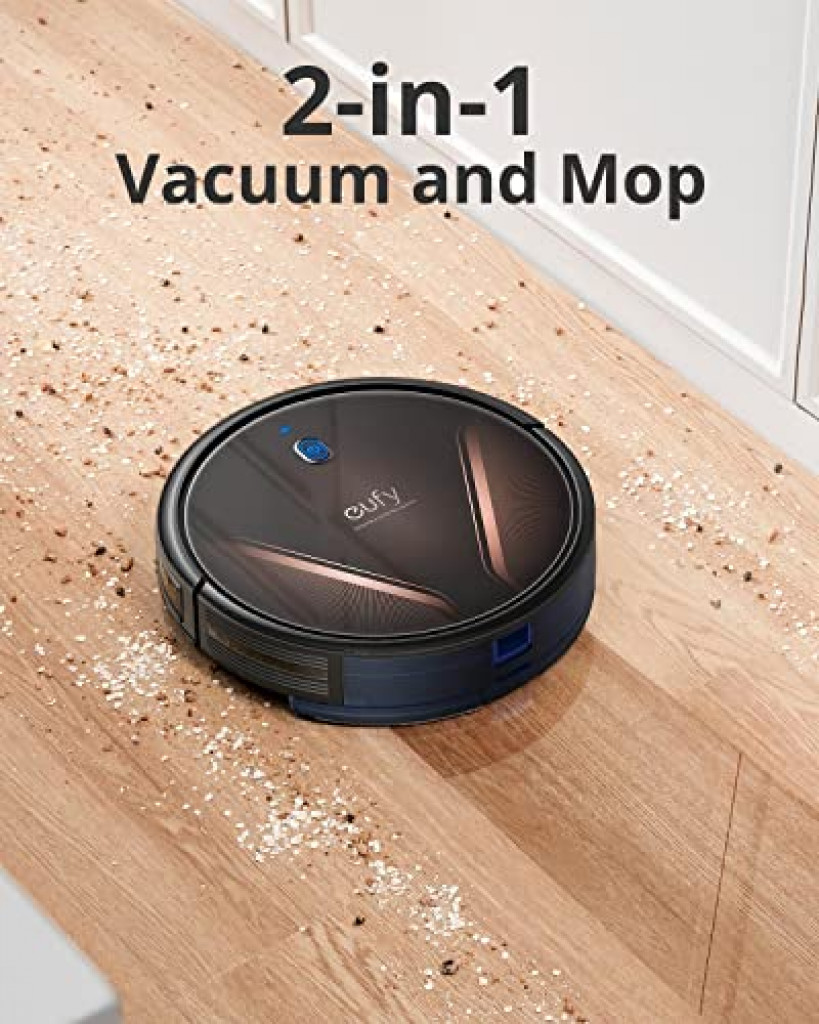 eufy by Anker, RoboVac G20 Hybrid, Robot Vacuum, Dynamic Navigation, 2500 Pa Strong Suction, 2-in-1 Vacuum and Mop, Ultra-Slim, Quiet, Compatible with Alexa, Ideal for Hard Floors and Pet Hair