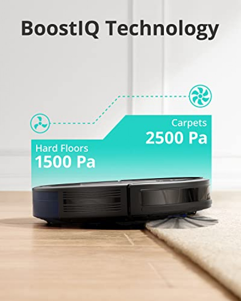 eufy by Anker, RoboVac G20 Hybrid, Robot Vacuum, Dynamic Navigation, 2500 Pa Strong Suction, 2-in-1 Vacuum and Mop, Ultra-Slim, Quiet, Compatible with Alexa, Ideal for Hard Floors and Pet Hair