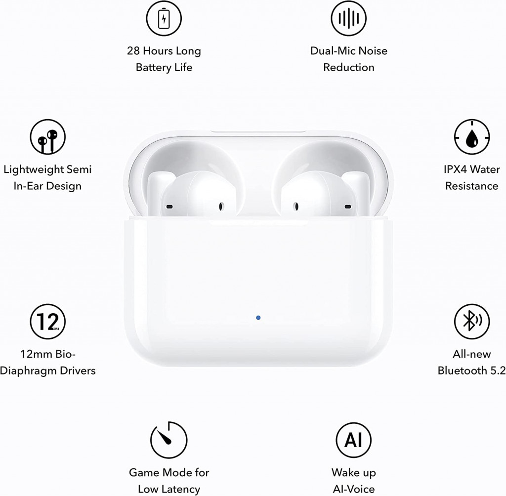 Honor Choice Earbuds X - Glacier White Honor Choice Earbuds X - Glacier White