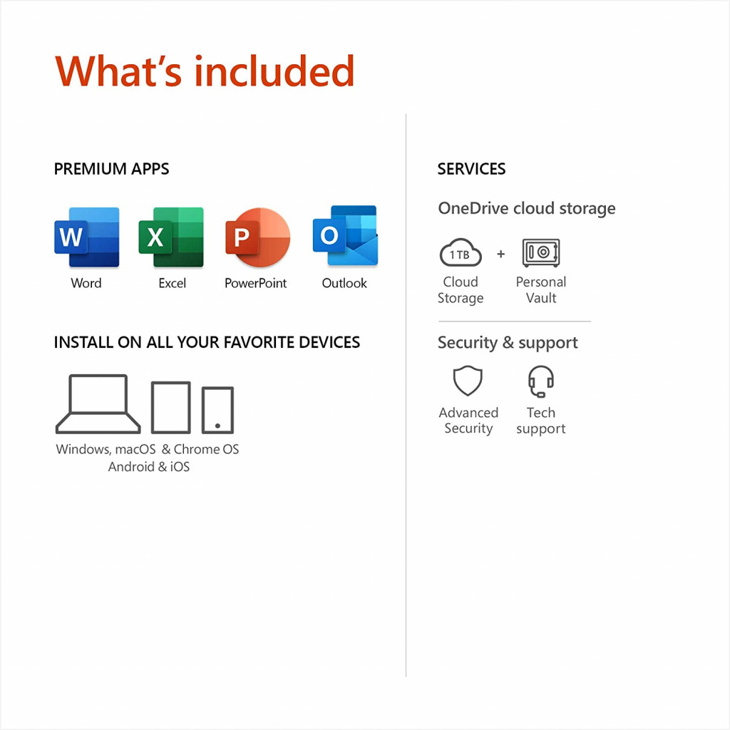 Microsoft Software Microsoft Office 365 Personal | 12-month subscription, 1 person PC/Mac Key Card, English Microsoft Software Microsoft Office 365 Personal | 12-month subscription, 1 person PC/Mac Key Card, English