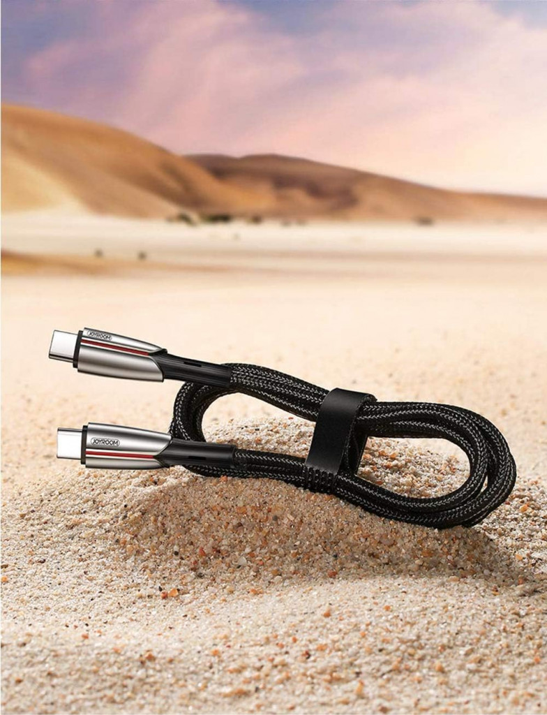 جوي روم كابل الشحن السريع S-M417 Roma Series PD - 36 واط - 1.2 متر - أسود