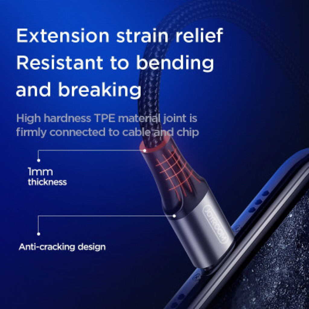 جوي روم N1 كابل شحن سريع من IOS إلى USB - أحمر