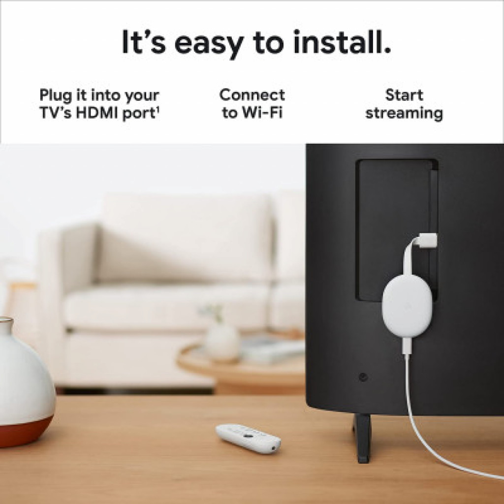 Chromecast with Google TV - 4K with remote white