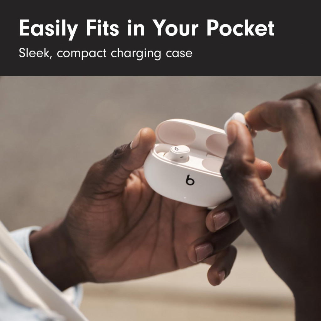 بيتس استديو بادذ + (2023) - سماعات أذن لاسلكية حقيقية لإلغاء الضوضاء ، توافق محسّن مع ابل و اندرويد ، ميكروفون مدمج ، سماعات بلوتوث مقاومة للعرق ، صوت مكاني - عاجي