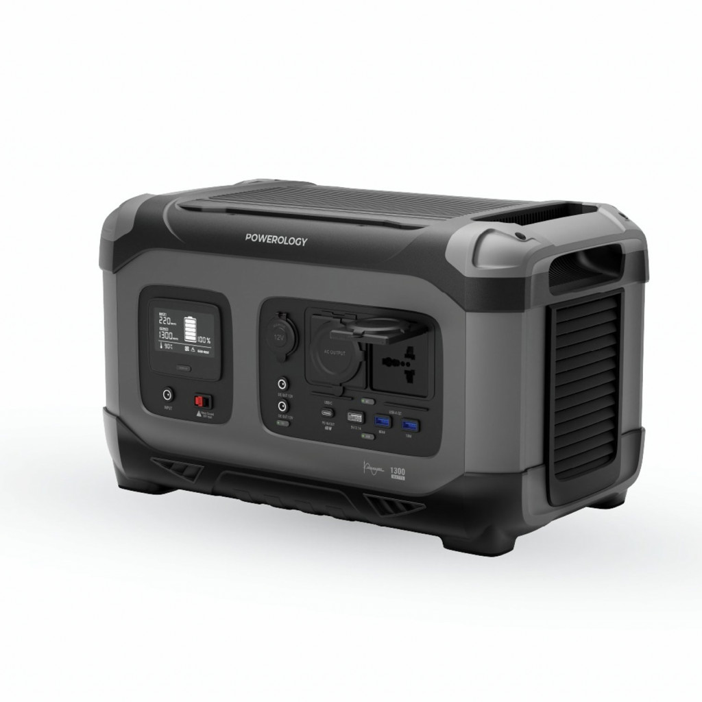 Powerology Portable Power Generator 392000mAh 1300W PD 60W- Black