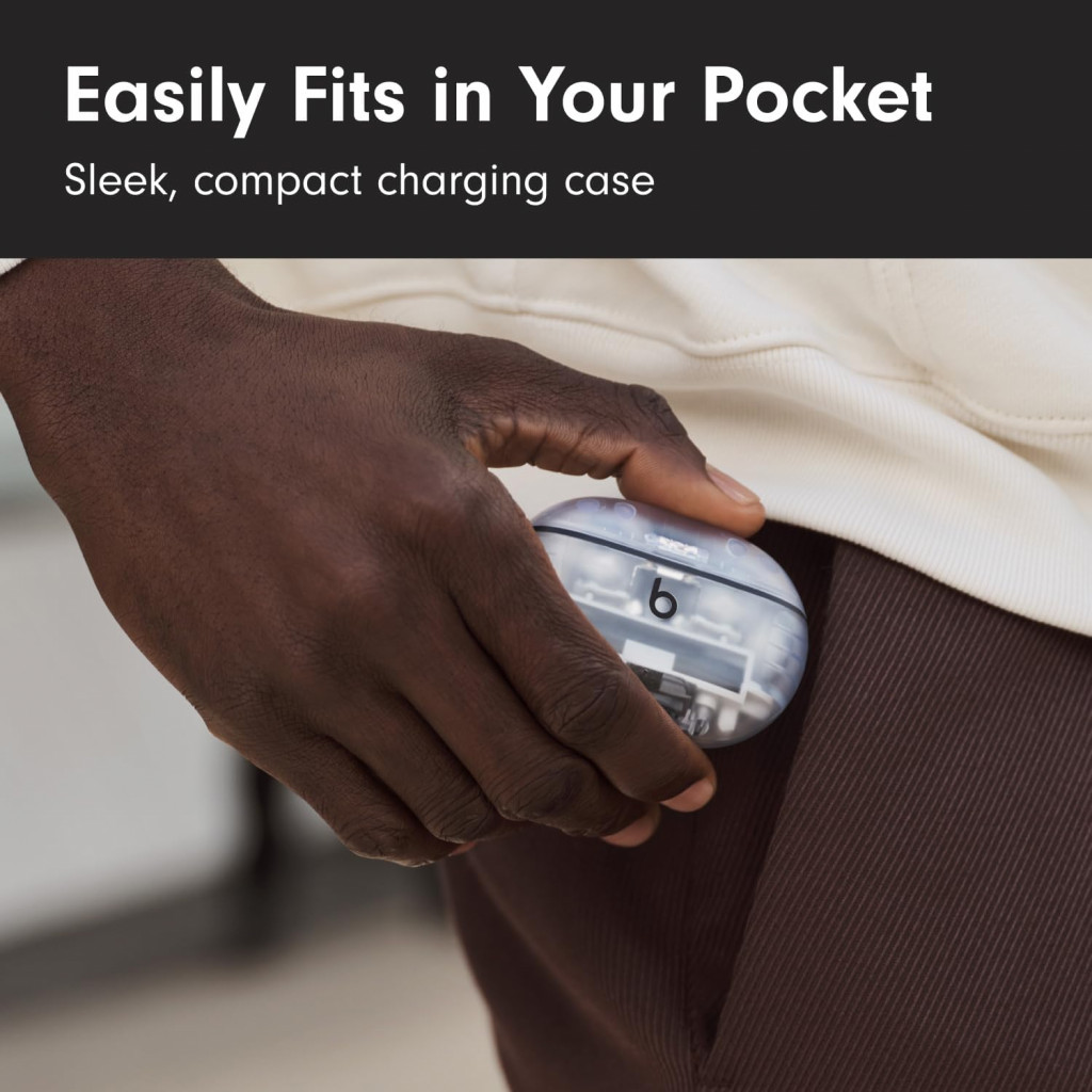 بيتس استديو بادذ + سماعات أذن لاسلكية حقيقية لإلغاء الضوضاء ، توافق محسّن مع ابل  و اندرويد ، ميكروفون مدمج ، سماعات بلوتوث مقاومة للعرق ، صوت مكاني - شفاف