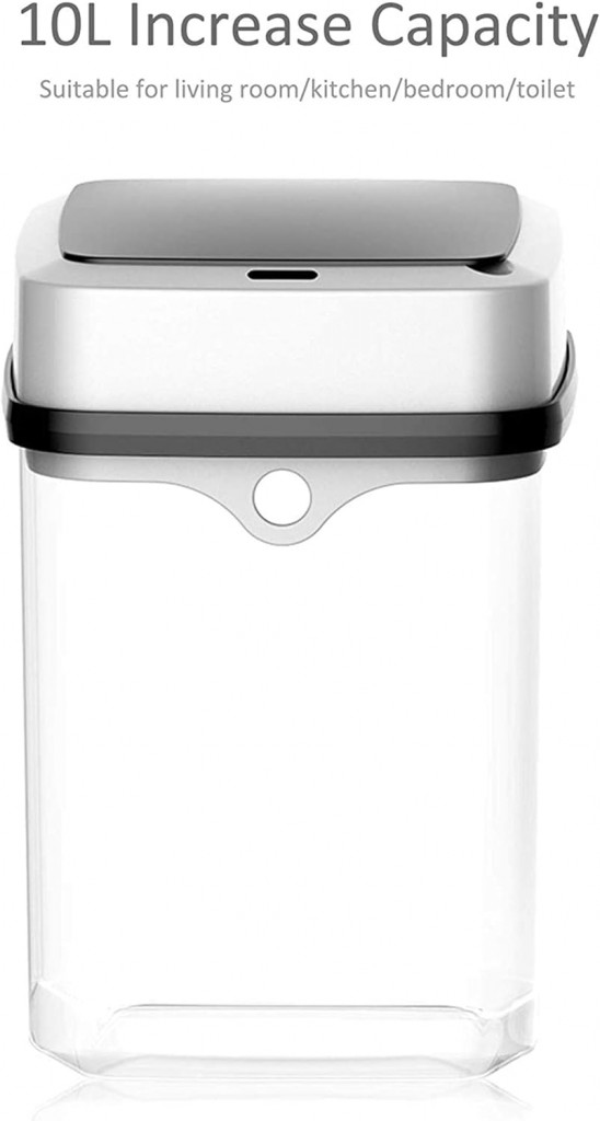 10L Automatic Trash Can With Lid Home Smart Garbage Bin Powered by