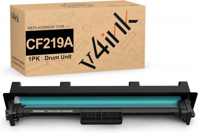 استبدال الأسطوانة 19A المتوافق مع V4INK 1PK لوحدة الأسطوانة HP 19A CF219A للاستخدام في طابعة HP Pro MFP M130fw M130nw M130fn M130a M102w M102a M130 M102 (بدون مسحوق حبر)
