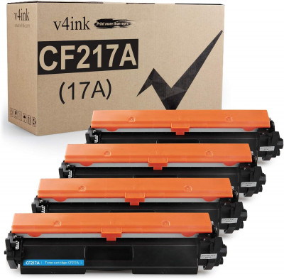 استبدال خرطوشة الحبر المتوافقة مع v4ink 4PK لطابعة HP 17A CF217A الحبر الأسود لطابعة HP Pro MFP M130fw M130nw M130fn M130a M102w M102a M130 M102