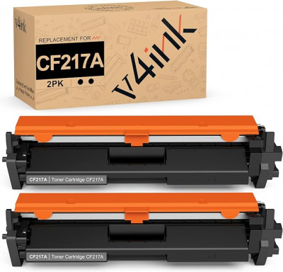 استبدال خرطوشة الحبر 17A المتوافقة مع v4ink 2PK لطابعة HP 17A CF217A Black Ink لخرطوشة الحبر الأسود للاستخدام في HP Pro MFP M130fw M130nw M130fn M130a M102w M102a M130 M102