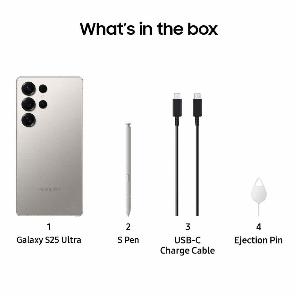 SAMSUNG Galaxy S25 Ultra Cell Phone - 256GB AI Smartphone, Unlocked Android, 200MP AI Camera, S Pen - Titanium Gray SAMSUNG Galaxy S25 Ultra Cell Phone - 256GB AI Smartphone, Unlocked Android, 200MP AI Camera, S Pen - Titanium Gray