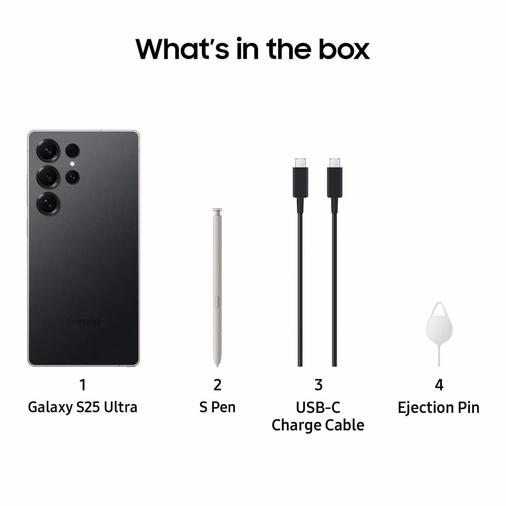 SAMSUNG Galaxy S25 Ultra Cell Phone - 512GB AI Smartphone, Unlocked Android, 200MP AI Camera, S Pen - Titanium Black SAMSUNG Galaxy S25 Ultra Cell Phone - 512GB AI Smartphone, Unlocked Android, 200MP AI Camera, S Pen - Titanium Black