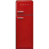 ثلاجة SMEG مستقلة، 2 باب، سعة 295 لتر، أحمر - FAB30RR1