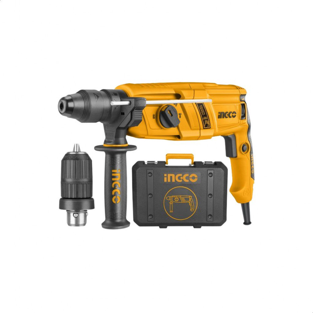 inGCO RGH9028 Rotary Hammer with Bag and Interchangeable Chuck 800
