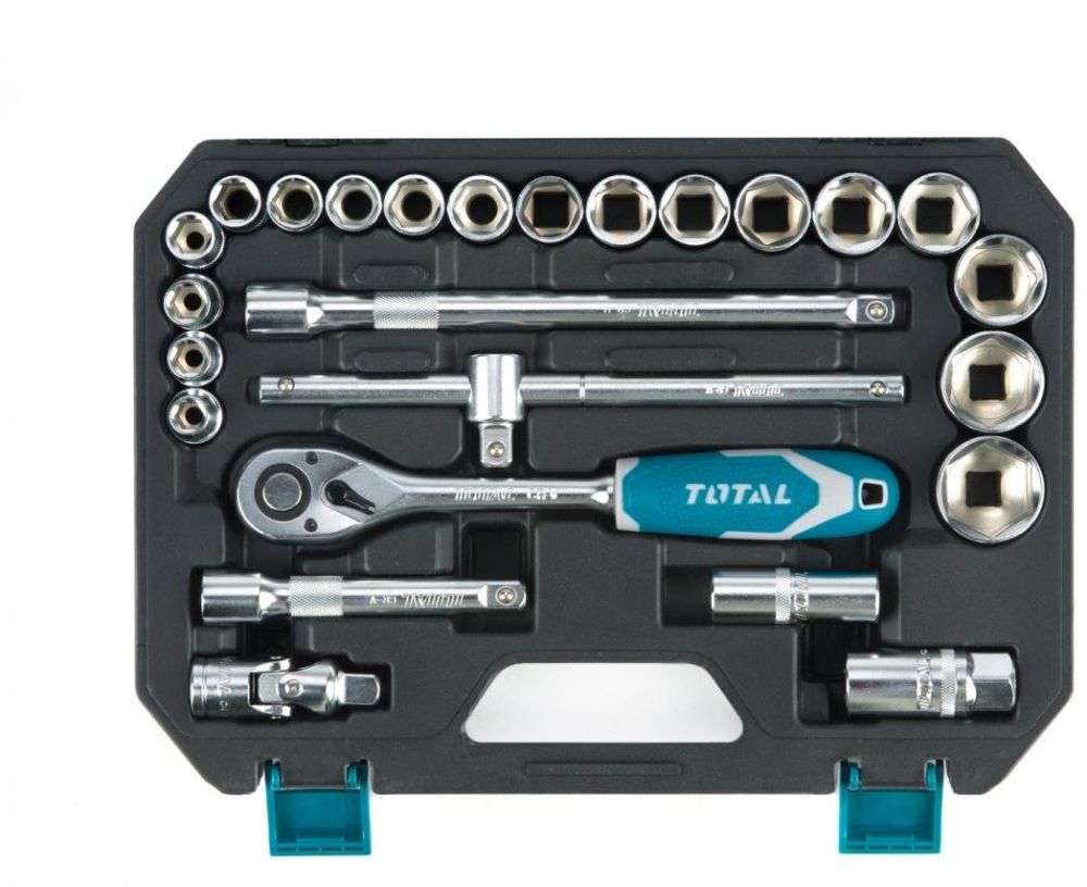 TOTAL TOOLS socket set 25 Pcs 1/2inch 1032mm THT121251 tejarra