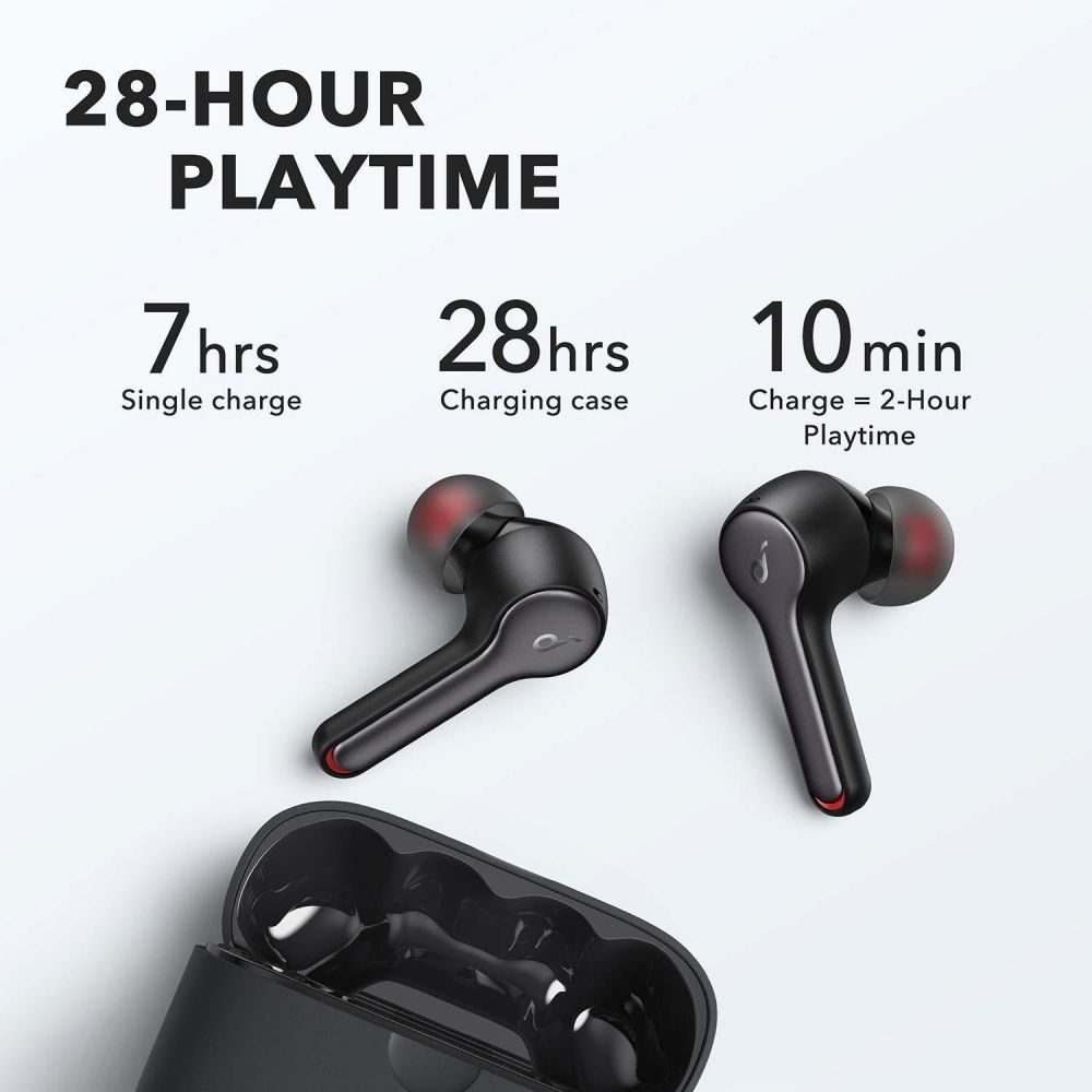 Anker SoundCore Liberty Air 2 Bluetooth Earphones Waterproof 4 Microphones With Uplink Noise Cancellation Wireless Charging-Black Anker SoundCore Liberty Air 2 Bluetooth Earphones Waterproof 4 Microphones With Uplink Noise Cancellation Wireless Charging-Black