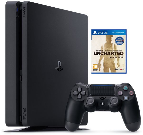 SONY Playstation 4 slim- 500GB with 1 Game Uncharted the Nathan Drake Collection SONY Playstation 4 slim- 500GB with 1 Game Uncharted the Nathan Drake Collection