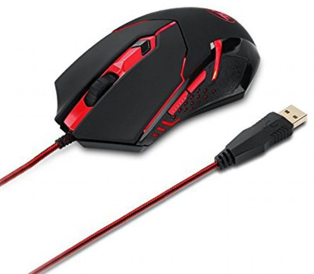 Redragon CENTROPHORUS M601-3 Wired Gaming Mouse -3200 DPI - 6 Buttons Programmable - 8 Weights for PC