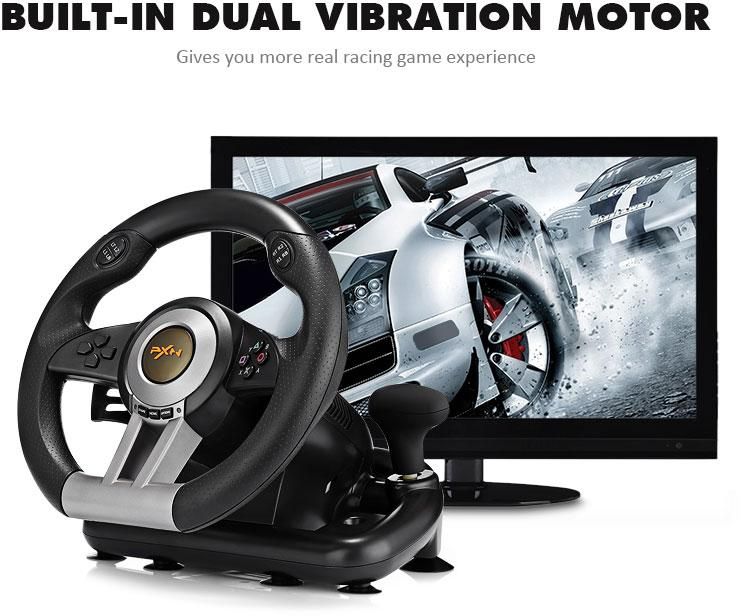 PXN V3II Racing Game Pad 180 Degree Steering Wheel USB Game Controller