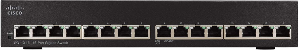 Cisco SG110-16 Desktop Switch with 16 Gigabit Ethernet (GbE) Ports, Limited Lifetime Protection (SG110-16-NA) Cisco SG110-16 Desktop Switch with 16 Gigabit Ethernet (GbE) Ports, Limited Lifetime Protection (SG110-16-NA)