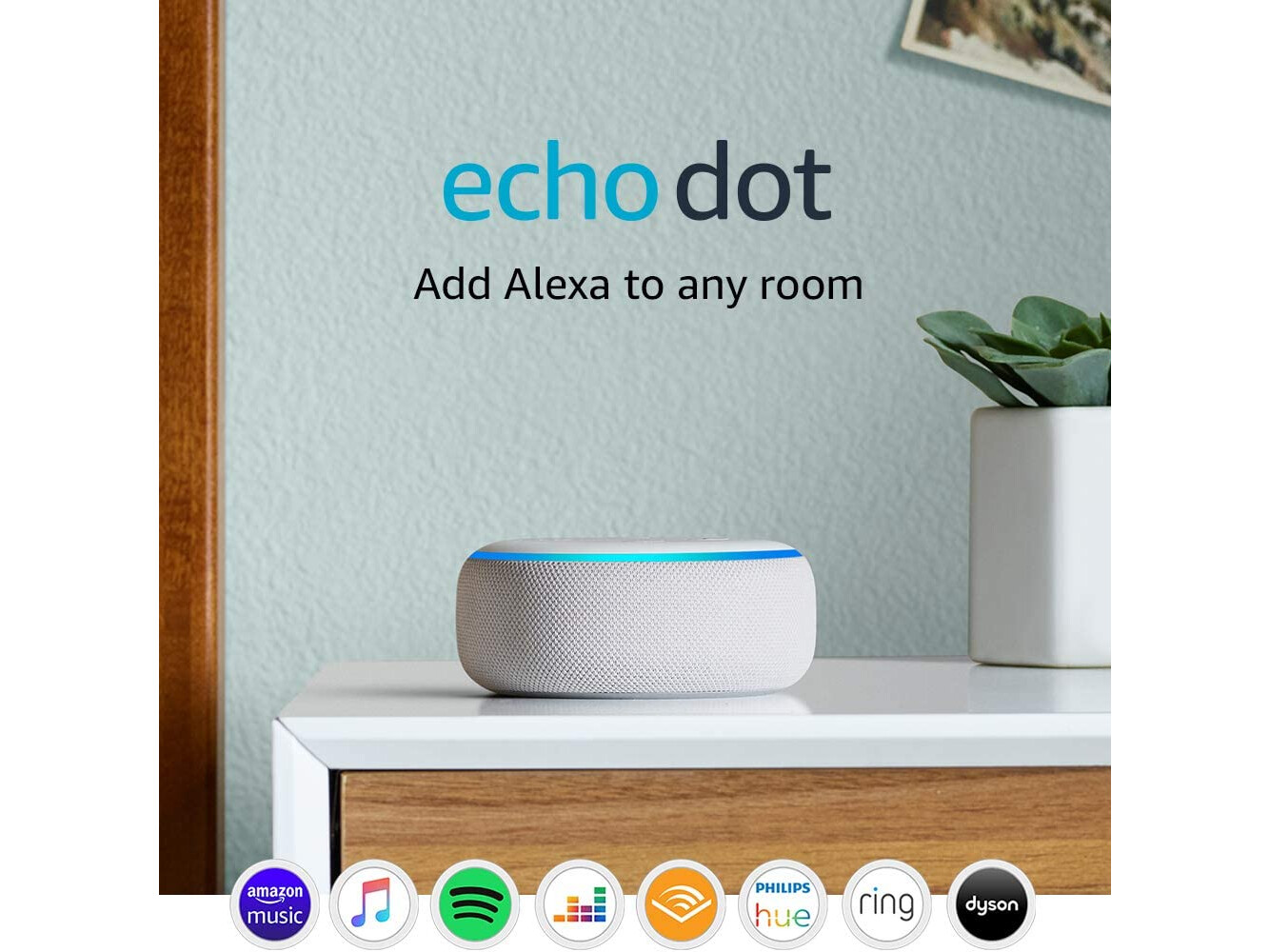 Amazon Echo Dot (3rd Gen) Smart speaker with Alexa - Sandstone Fabric Amazon Echo Dot (3rd Gen) Smart speaker with Alexa - Sandstone Fabric