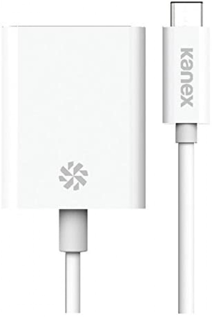 Kanex KU3CVGA USB-C VGA White Cable Adapter - Cable Adapter (USB-C, VGA, Male Connector/Female connector, White,20 cm ) Kanex KU3CVGA USB-C VGA White Cable Adapter - Cable Adapter (USB-C, VGA, Male Connector/Female connector, White,20 cm )