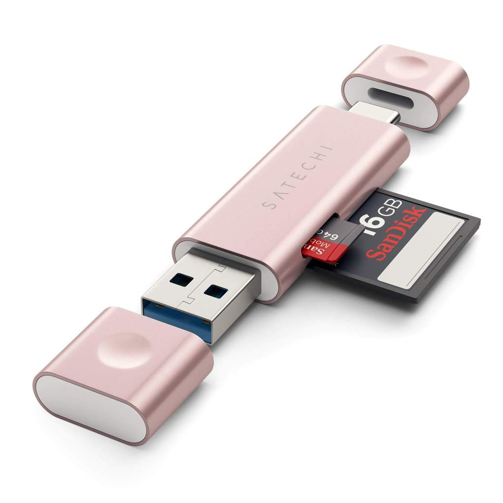 Satechi ST-TCCRAR Aluminum Type-C USB 3.0 and Micro-SD Card Reader