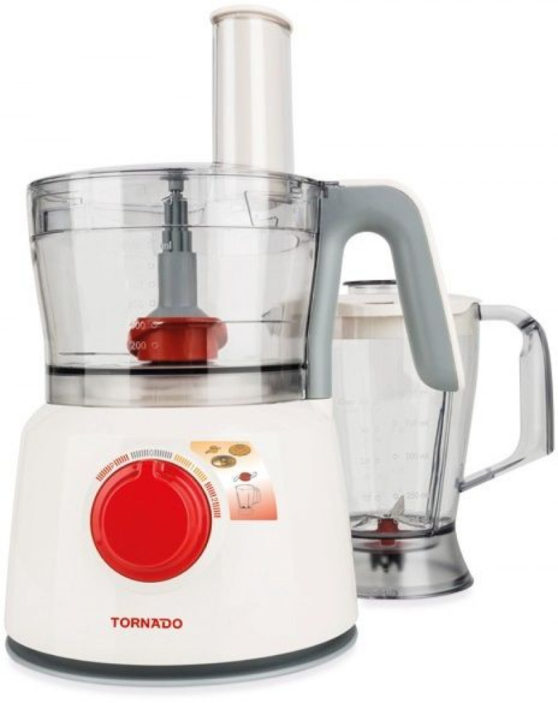 Tornado Food Processor 1000 Watt with 1.2 Liter Bowl and 1 Liter