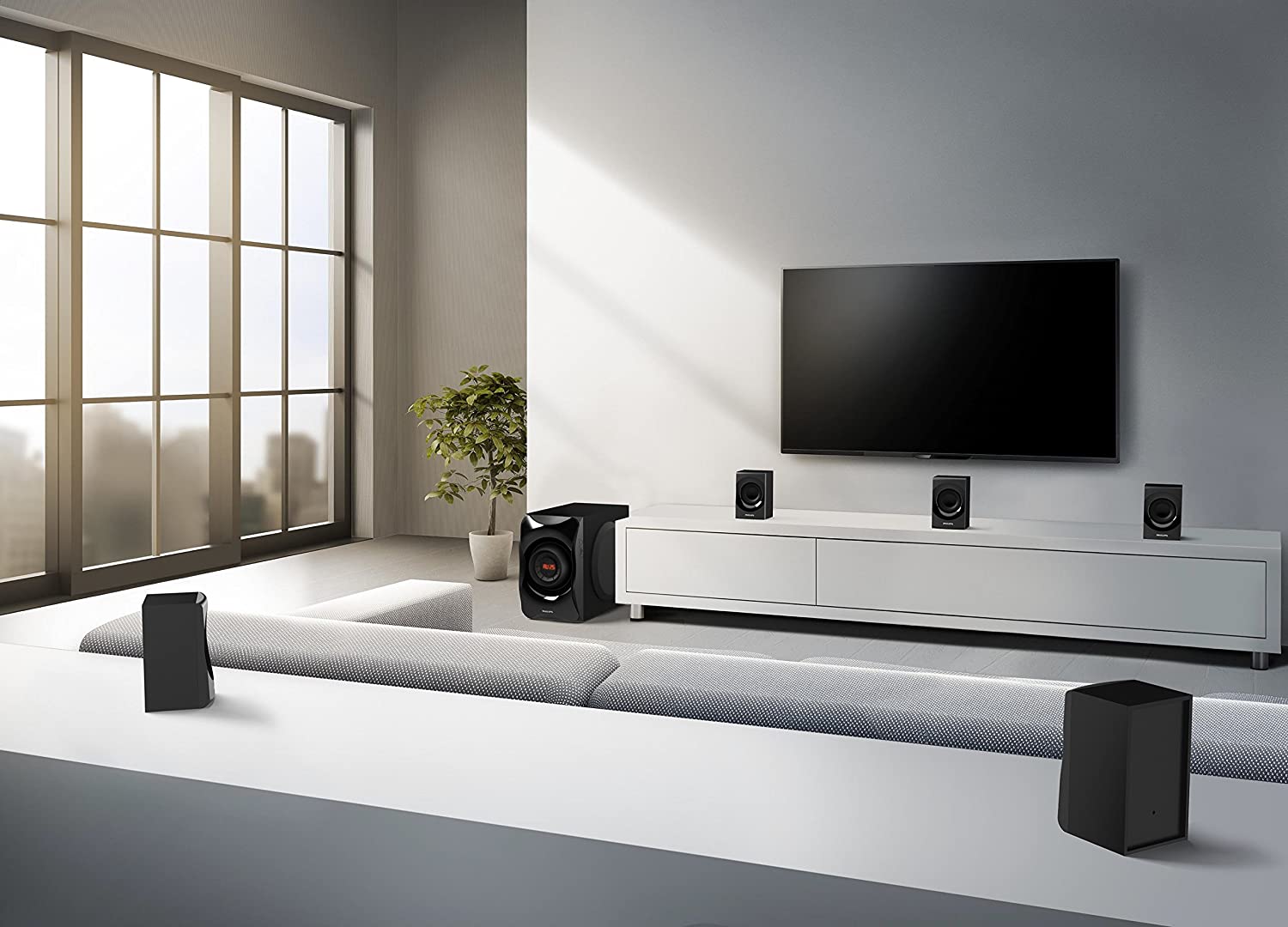 Philips SPA8000B/94 5.1 Channel Multimedia Speakers System (Black) Philips SPA8000B/94 5.1 Channel Multimedia Speakers System (Black)