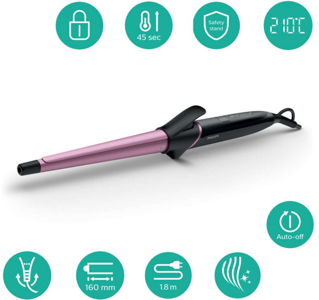 مجعد شعر بسنون رفيعة ستايل كير من فيليبس BHB871/00