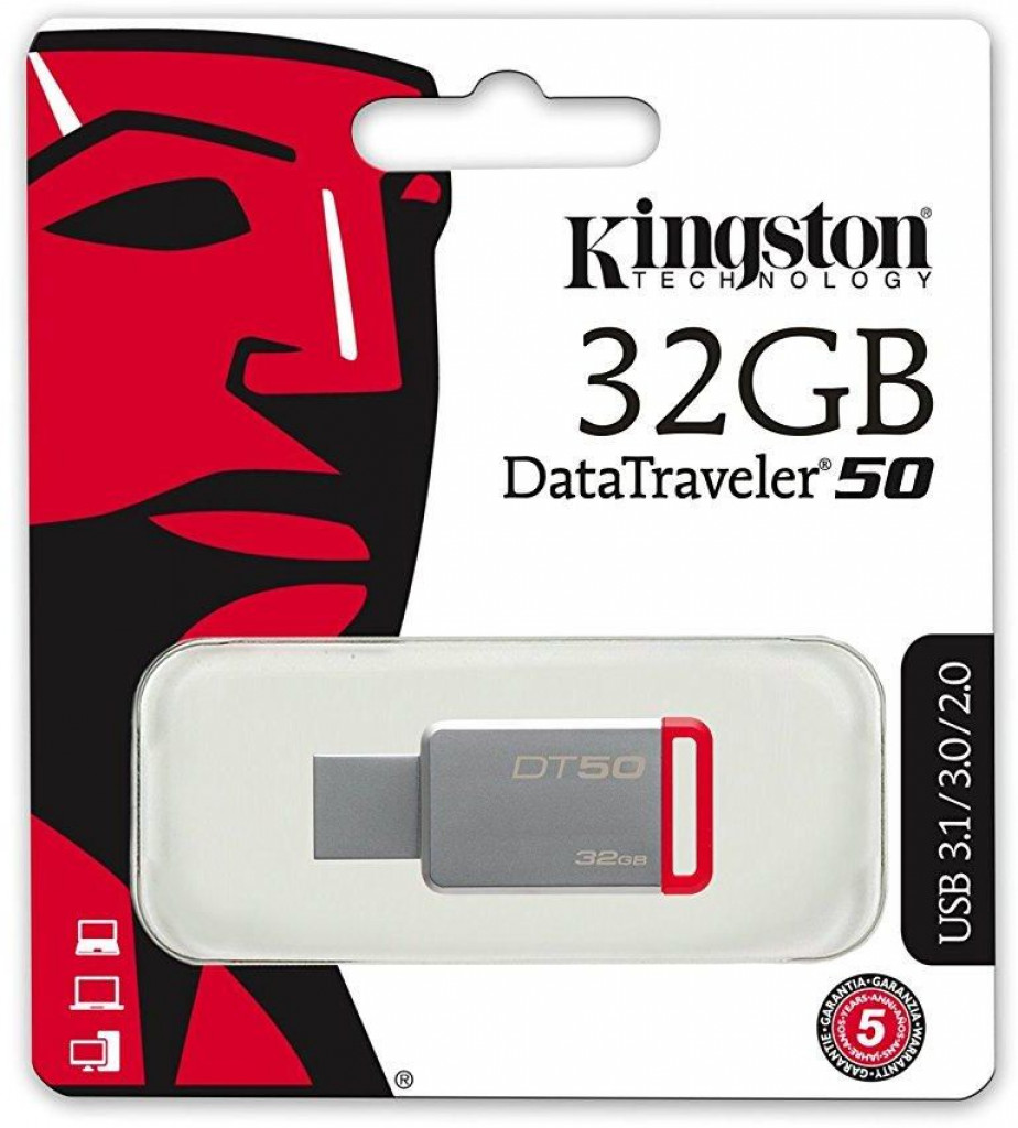 Kingston 32 GB USB Flash Drive - DT50/32GB Kingston 32 GB USB Flash Drive - DT50/32GB