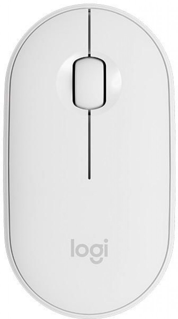 Logitech Pebble M350 Wireless Mouse with Bluetooth or USB - Silent Slim Mouse for iPad  Laptop PC and Mac Off White