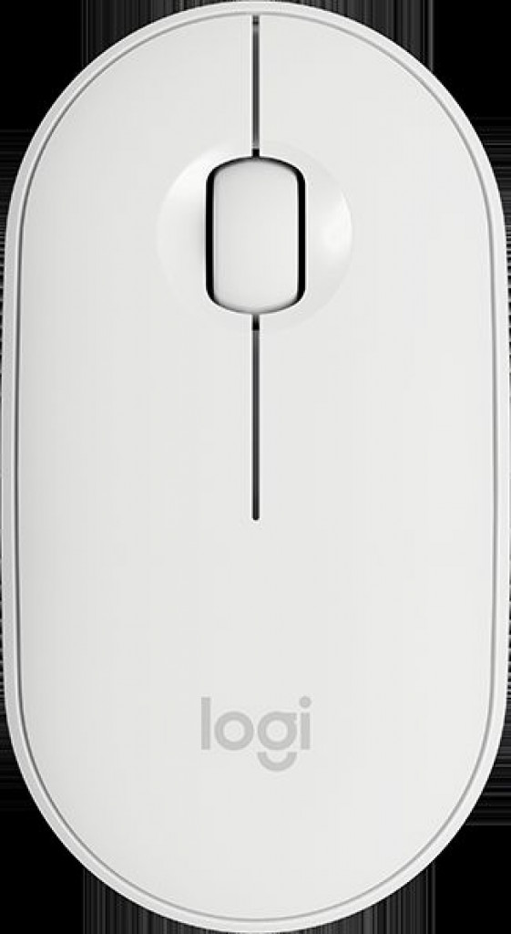 Logitech Pebble M350 Wireless Mouse with Bluetooth or USB - Silent Slim Mouse for iPad  Laptop PC and Mac Off White