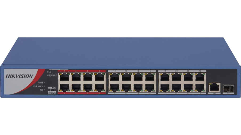 Hikvision 24 Port Fast Ethernet Unmanaged POE Switch DS-3E0326P-E/M(B)