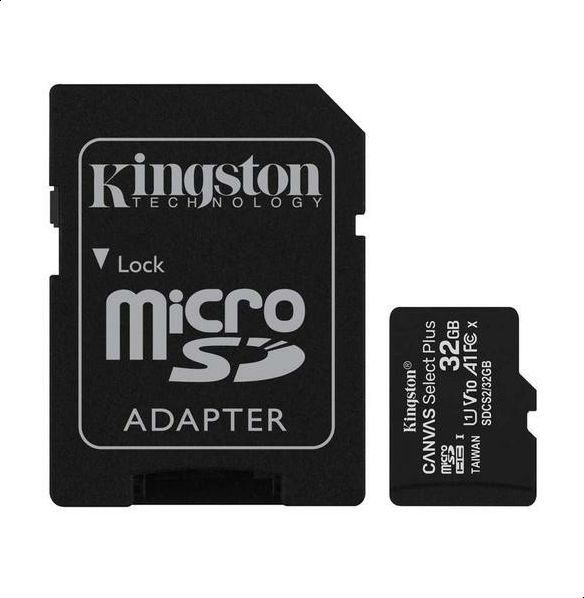 Kingston SDCS2/32GB Class 10 CANVAS Select Plus Micro SD Card with Adapter, 32 GB Kingston SDCS2/32GB Class 10 CANVAS Select Plus Micro SD Card with Adapter, 32 GB