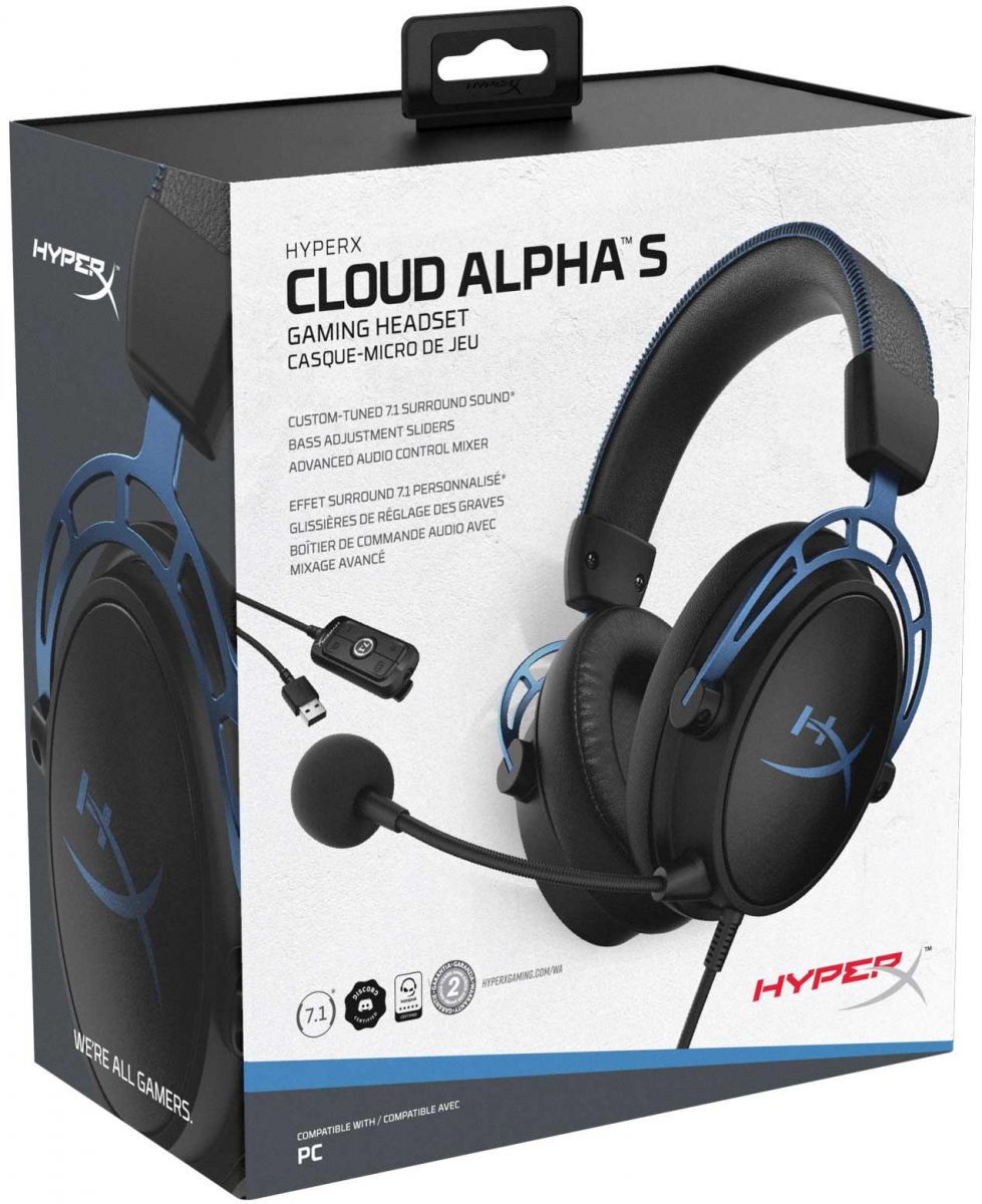 HyperX - Cloud Alpha S Wired 7.1 Surround Sound Gaming Headset for PC with Chat Mixer and Adjustable Bass HyperX - Cloud Alpha S Wired 7.1 Surround Sound Gaming Headset for PC with Chat Mixer and Adjustable Bass