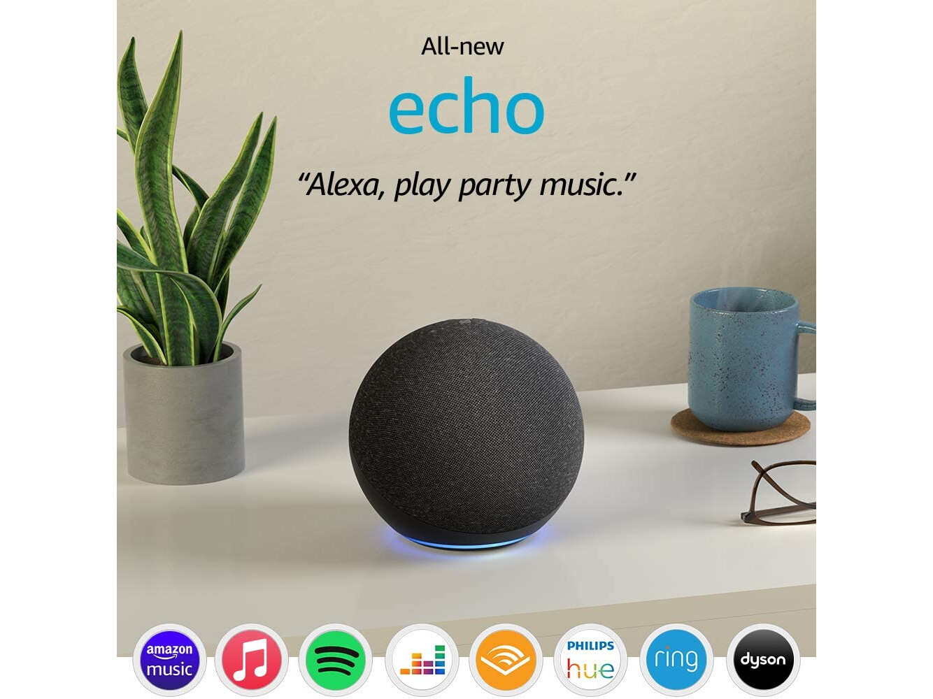 Amazon Echo (4th Gen) Smart speaker with Alexa -Twilight Blue Amazon Echo (4th Gen) Smart speaker with Alexa -Twilight Blue