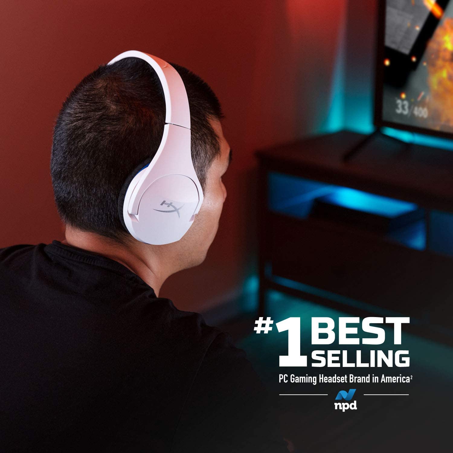 HyperX Cloud Stinger Core – Wireless Gaming Headset, for PS4, PS5, PC, Lightweight, Durable Steel Sliders, Noise-Cancelling Microphone - White HyperX Cloud Stinger Core – Wireless Gaming Headset, for PS4, PS5, PC, Lightweight, Durable Steel Sliders, Noise-Cancelling Microphone - White