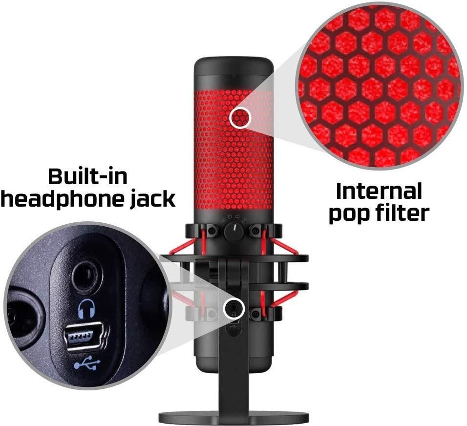 HyperX QuadCast - Standalone Microphone for streamers - content creators and gamers PC, PS4, and Mac, Black, One Size HyperX QuadCast - Standalone Microphone for streamers - content creators and gamers PC, PS4, and Mac, Black, One Size