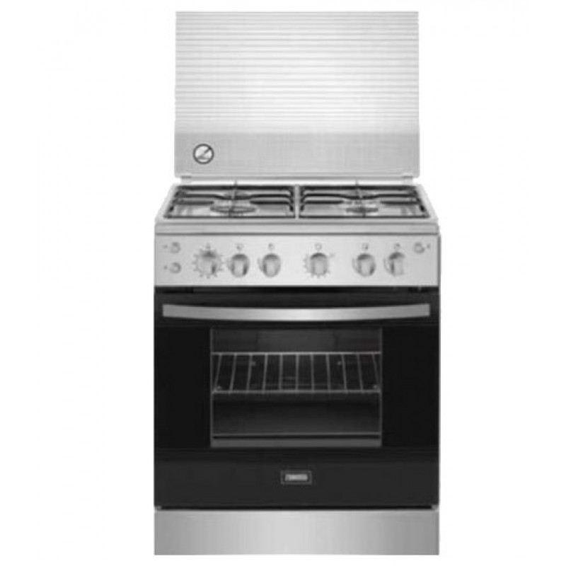 Zanussi Freestanding Gas Cooker, 4 Burners, Stainless Steel, 60 cm ZCG64216XA