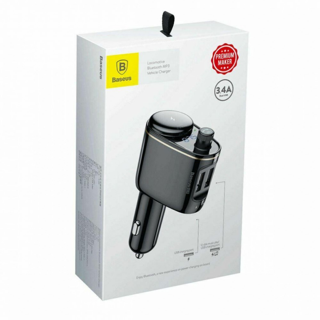 Baseus Locomotive Bluetooth MP3 in-Car Car charger USB