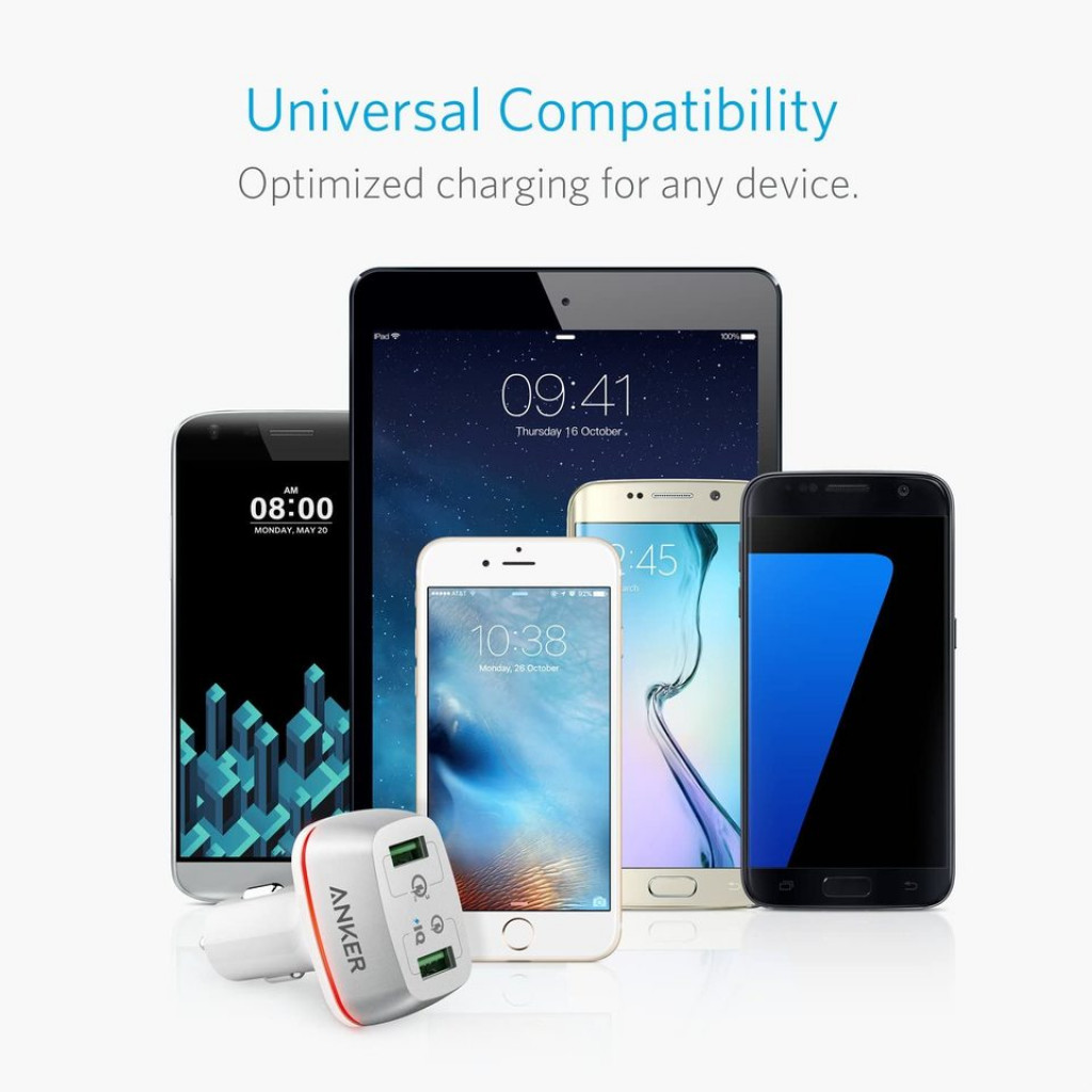 Anker PowerDrive+ 2 with Quick Charge 3.0 Car Charger for Mobile Phones - A2224H21 Anker PowerDrive+ 2 with Quick Charge 3.0 Car Charger for Mobile Phones - A2224H21