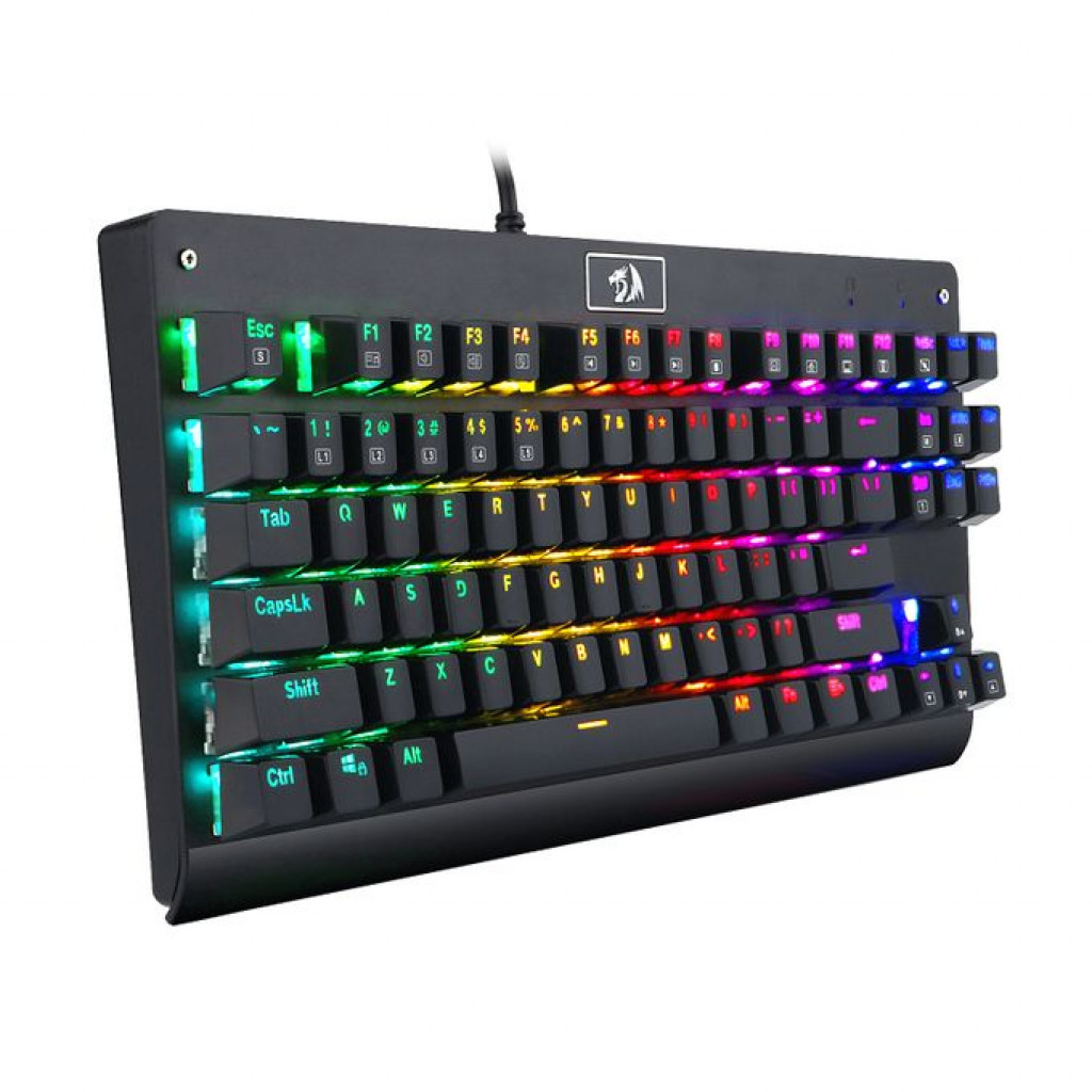 K568R Mechanical RGB Rainbow Backlit Gaming Keyboard ,87 Keys Blue Switch  (TKL)