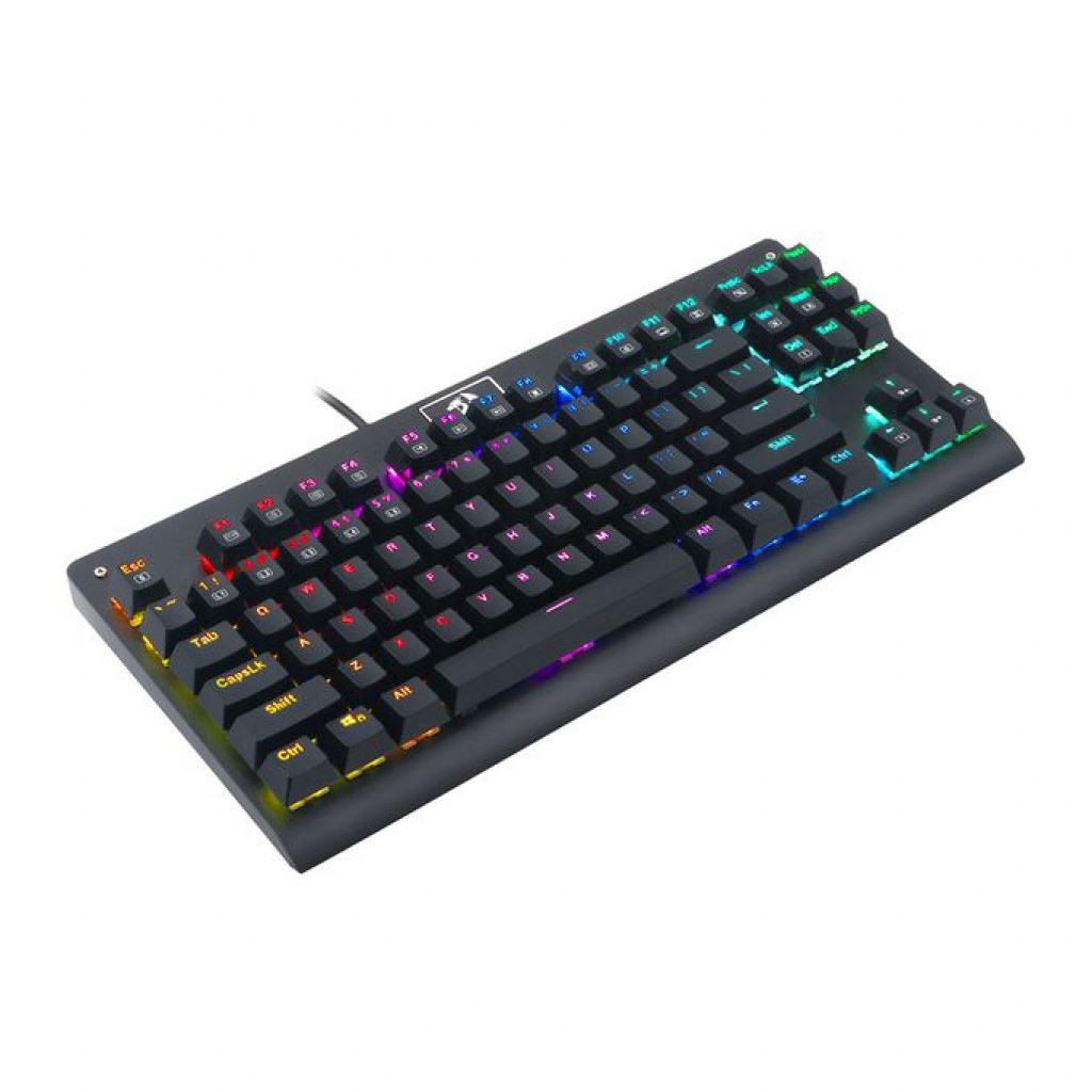 K568R Mechanical RGB Rainbow Backlit Gaming Keyboard ,87 Keys Blue Switch  (TKL)