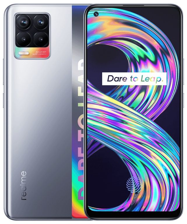 Realme 8 Dual SIM - 6.4 inches, 128GB, 8GB RAM, 4G LTE - Silver Realme 8 Dual SIM - 6.4 inches, 128GB, 8GB RAM, 4G LTE - Silver