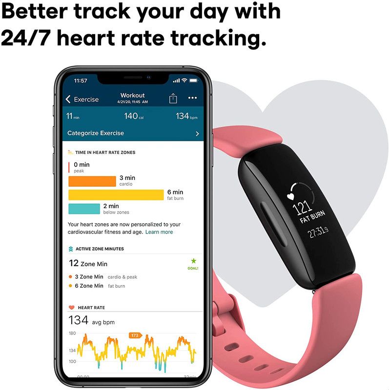 Fitbit Inspire 2 Fitness Tracking Health Band - Pink Fitbit Inspire 2 Fitness Tracking Health Band - Pink